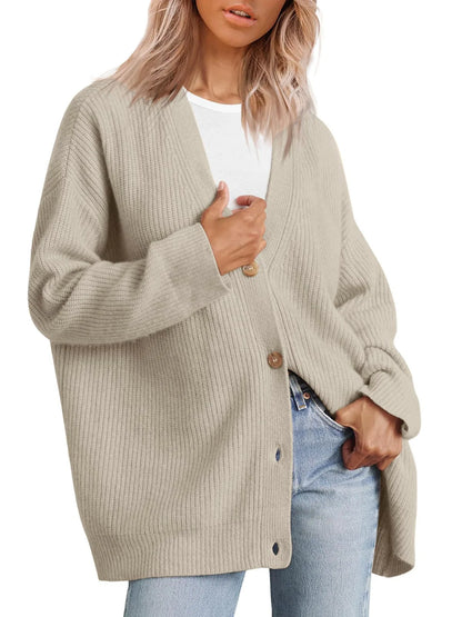 Damernas cashmere väst med V-ringning – Sylvie
