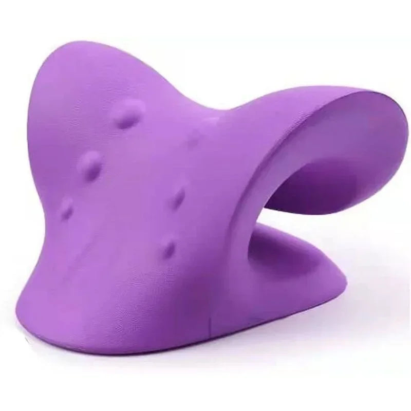 Lila Nackenstütze aus Schaumstoff, ergonomisch, für Entspannung und Schmerzlinderung.