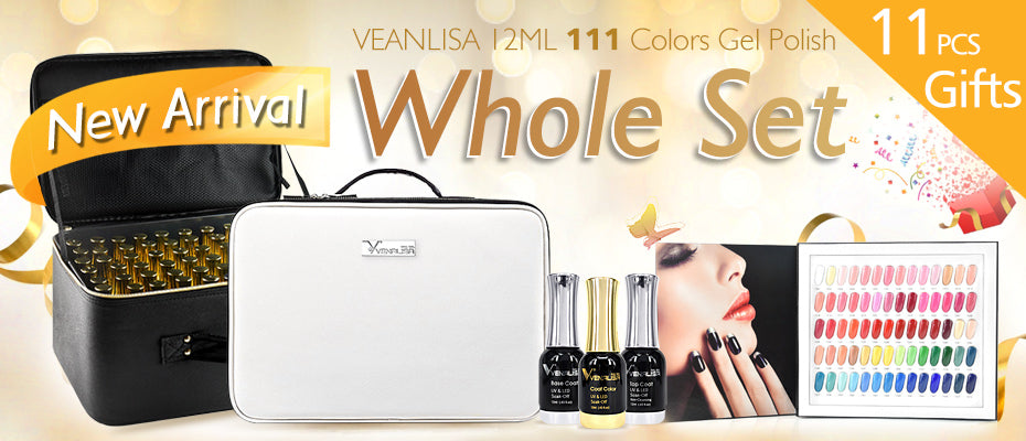 VEANLISA 12ml Gel-Nagellack-Set, 111 Farben, mit Tragetasche und 11 Geschenken, Neuankömmling.