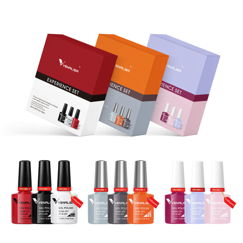 Venalisa Gel-Nagellack-Set, 12 Farben, langlebig, hochglänzend, für Maniküre und Pediküre.