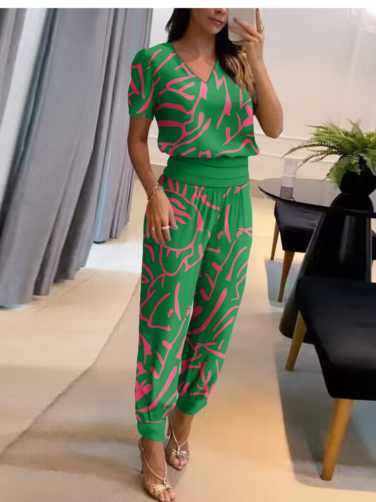 Damklädesset med blus och byxor – Aurora