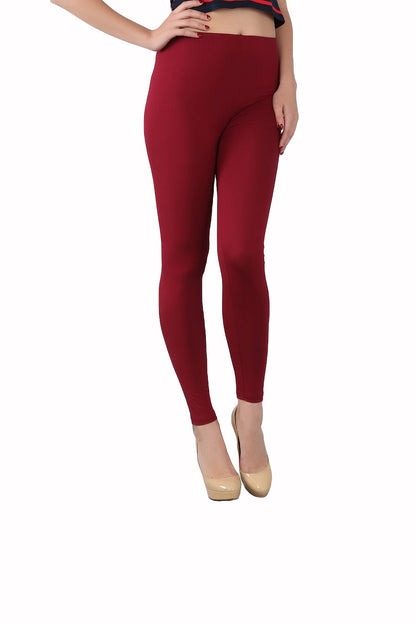 Damen Leggings rot, eng anliegend, elastisch, bequem, modisch, ideal für Freizeit und Sport.
