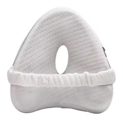 Orthopädisches Kniekissen, weiß, Memory-Schaum, ergonomisch, für Seitenschläfer.