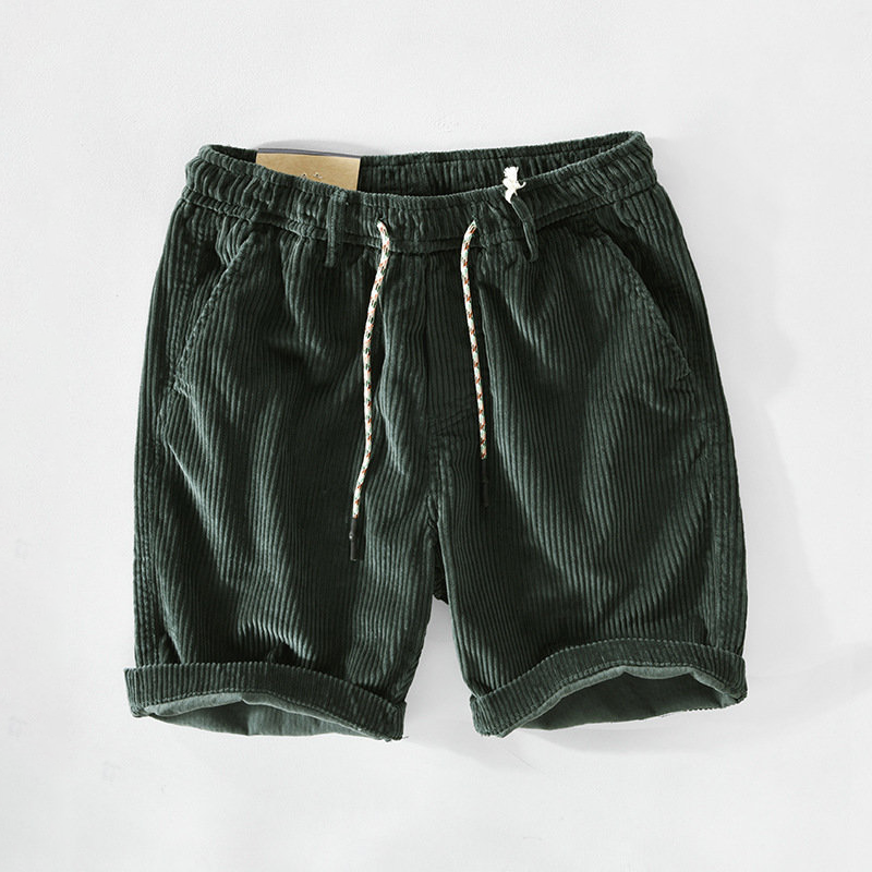 Retro-Cordshorts för herrar med bekväm passform – Raul