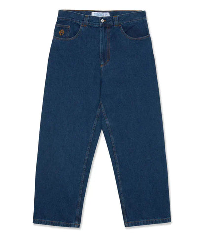 Dunkelblaue Polar Big Boy Jeans, Herrenmode, Denim, weites Bein, lässiger Stil.
