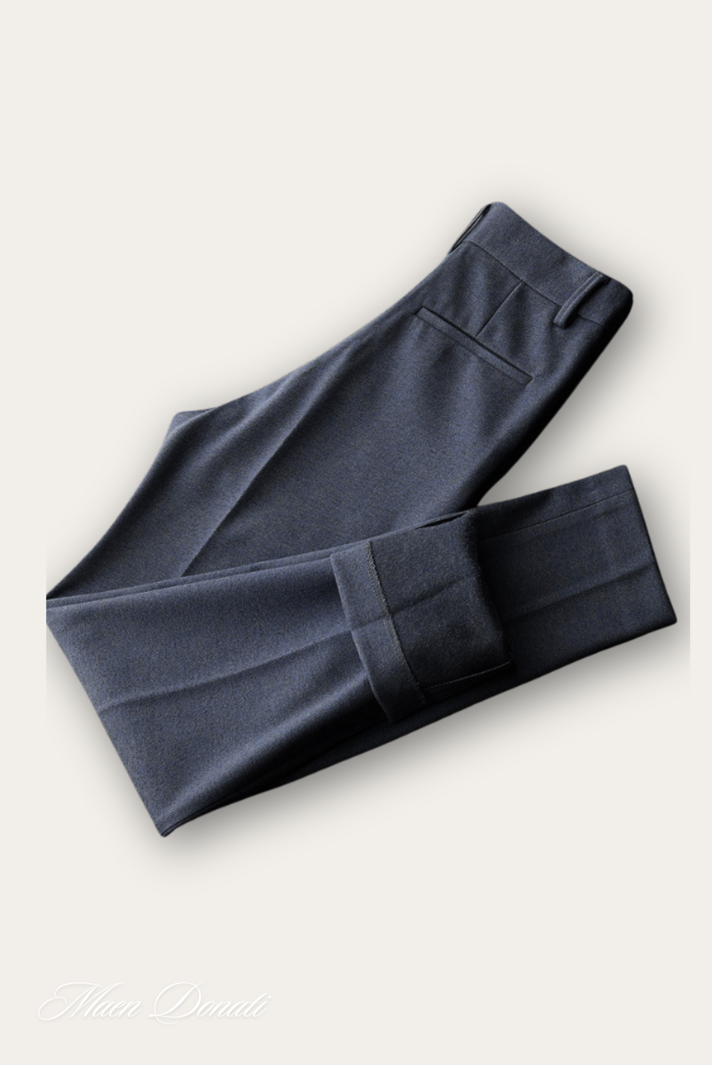 Dunkelgraue Herrenanzughose, elegante Businessmode, hochwertige Wollmischung, Milan Donati.