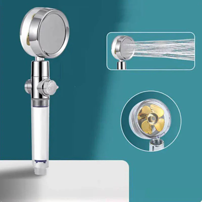 Duschkopf mit Hochdruckfunktion, verchromt, Wassersparend, abnehmbar, für Badezimmer.
