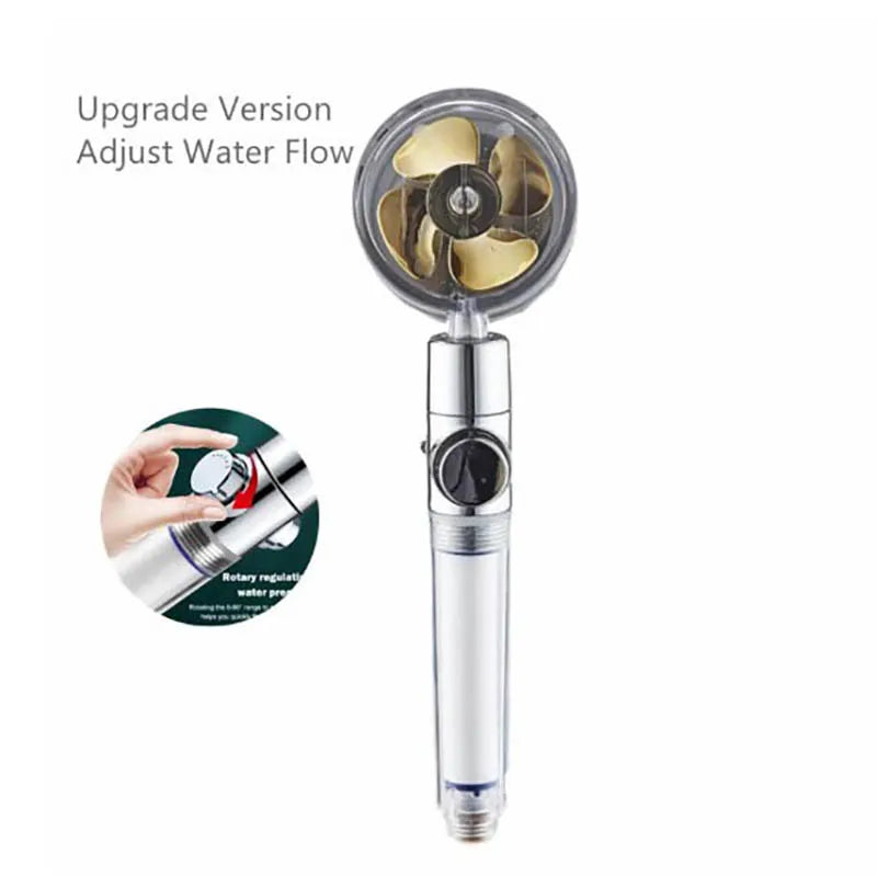 Duschkopf mit einstellbarem Wasserfluss, silber, Upgrade-Version, Wassersparfunktion.