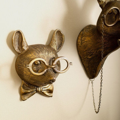 Lekfull väggdekoration med djurhuvuden - WallCritters