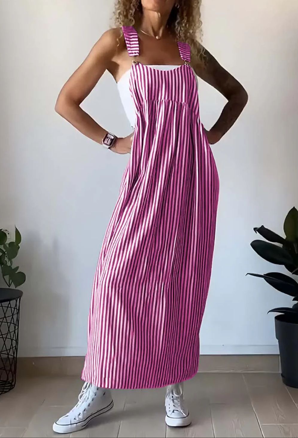 Stilfull randig casual jumpsuit med bekväm passform – Liana