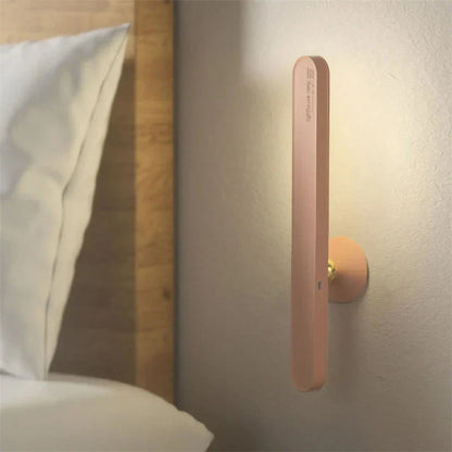 Moderne LED-Wandleuchte aus Holz, warmweißes Licht, Schlafzimmerbeleuchtung, energiesparend.