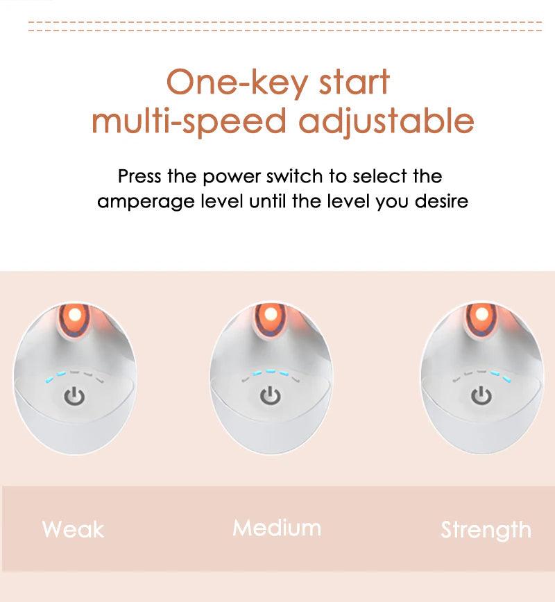 Multifunktionales Massagegerät, einstellbare Geschwindigkeit, weiß, ergonomisches Design