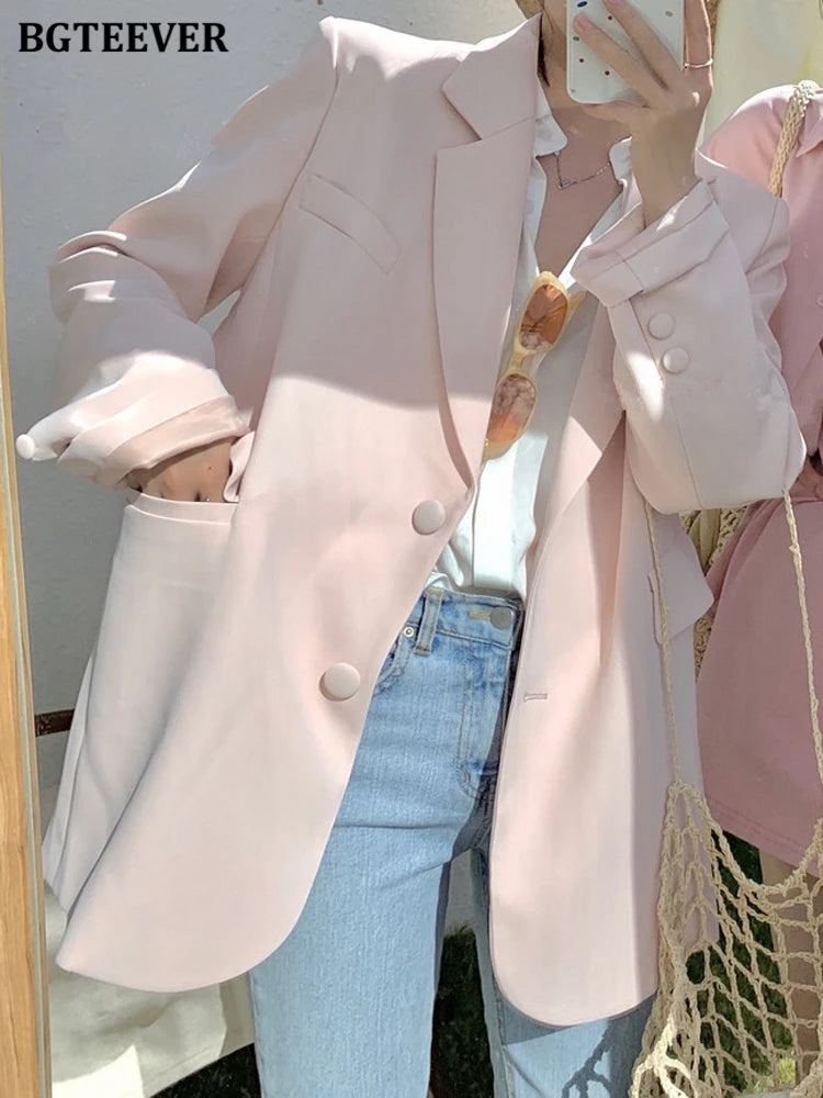 Damenblazer Herbst, elegant, beige, Knöpfe, Taschen, lässig, modisch, Damenmode, Oberbekleidung.