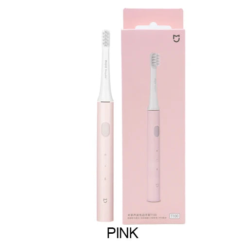 Elektrische Zahnbürste rosa, Xiaomi T100, wiederaufladbar, sanfte Reinigung, Zahnpflege.