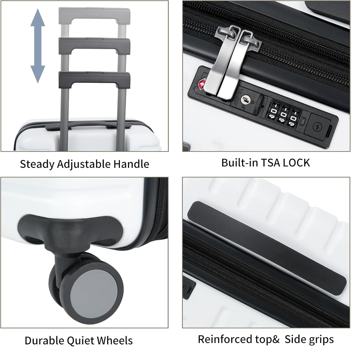 Expandbar hård resväska med spinnerhjul och TSA-lås