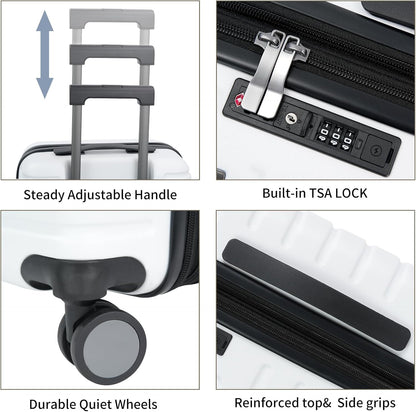 Expandbar hård resväska med spinnerhjul och TSA-lås