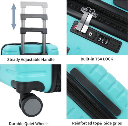 Expandbar hård resväska med spinnerhjul och TSA-lås