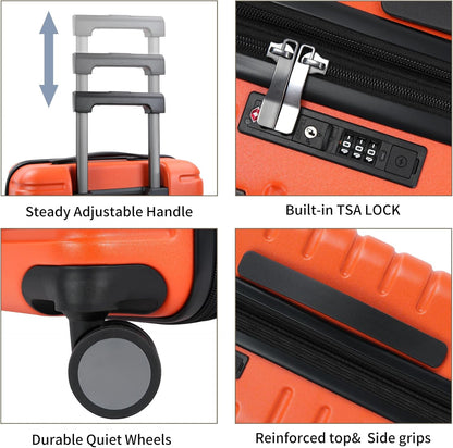 Expandbar hård resväska med spinnerhjul och TSA-lås