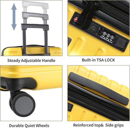 Expandbar hård resväska med spinnerhjul och TSA-lås