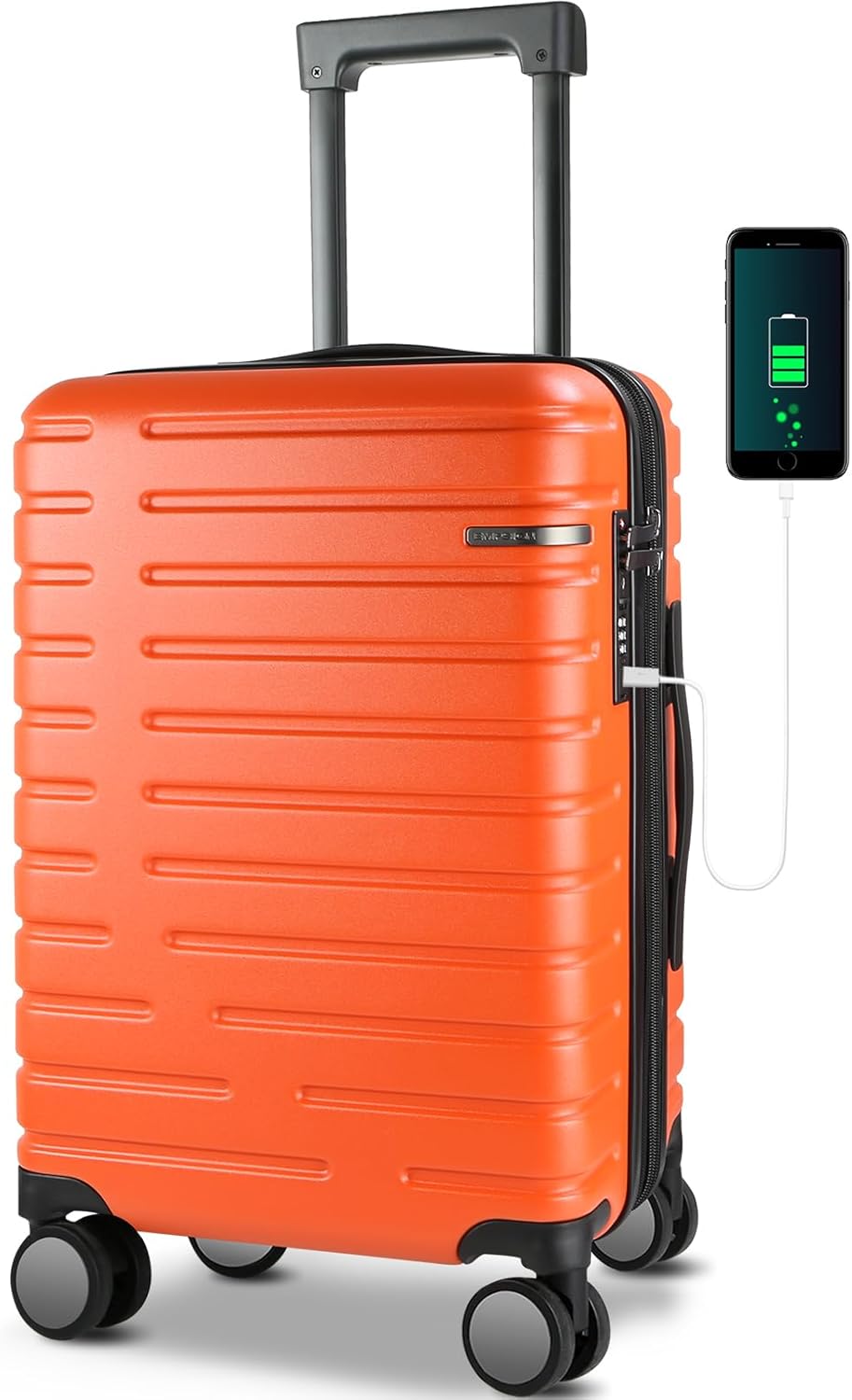 Expandbar hård resväska med spinnerhjul och TSA-lås