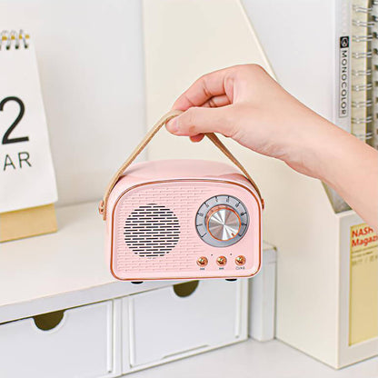 Vintage Bluetooth-högtalare med FM-radio – RetroVibe