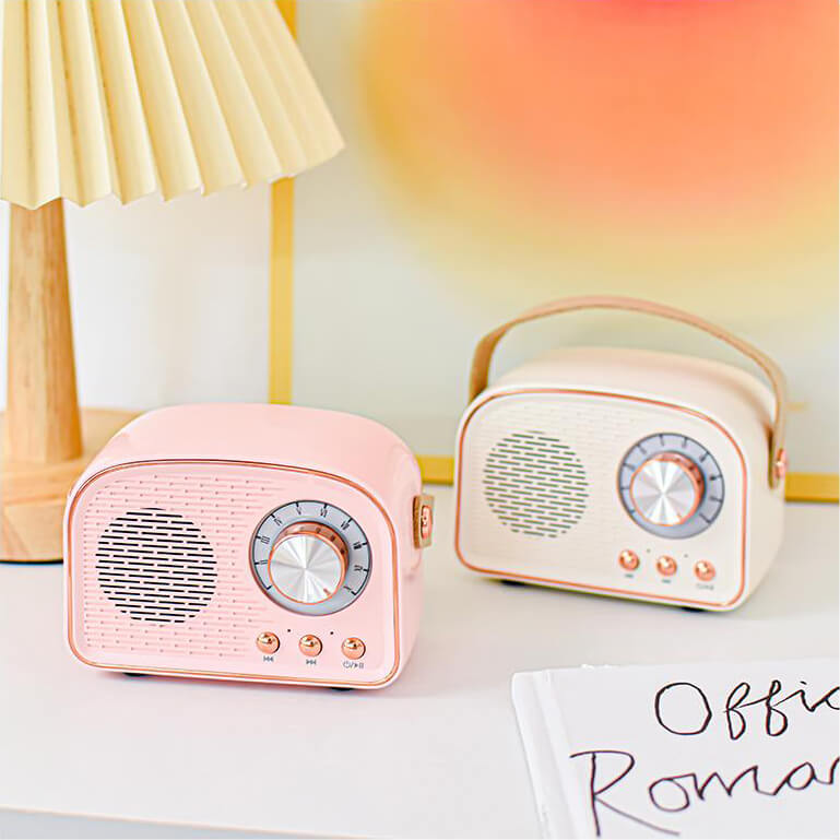 Vintage Bluetooth-högtalare med FM-radio – RetroVibe