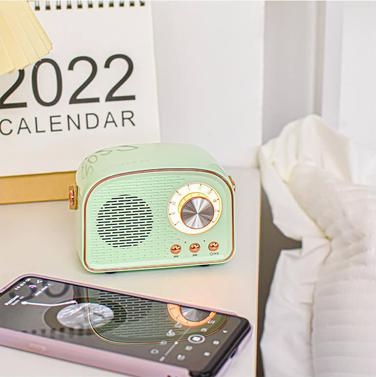 Vintage Bluetooth-högtalare med FM-radio – RetroVibe