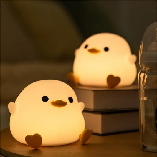Nachtlicht Ente LED Lampe, warmweiß, Kinderzimmer Deko, süßes Design, energiesparend