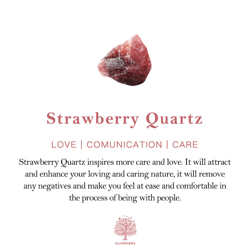Roter Strawberry Quarz Kristall, Heilstein für Liebe, Kommunikation, Pflege, spirituelle Energie.