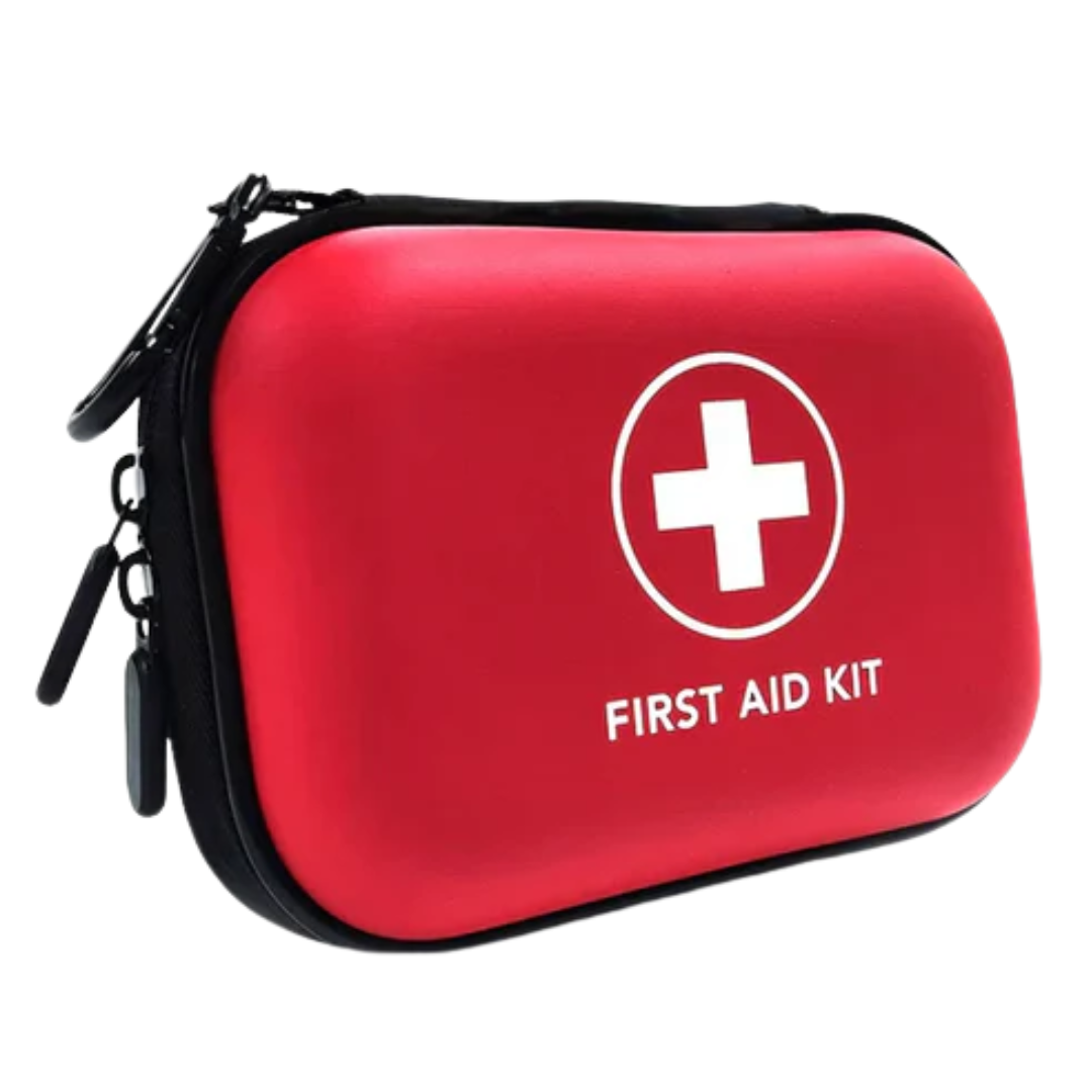 Rotes Erste-Hilfe-Set, tragbar, robust, mit Reißverschluss, Notfallausrüstung, Outdoor-Camping.