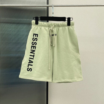 Essentials Shorts beige, Herren, Baumwolle, Kordelzug, Sommermode, Freizeitkleidung.