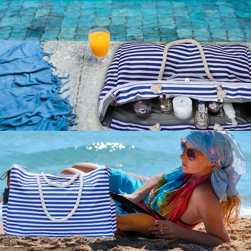 Vattentät extra stor strandväska med bonusresefodral – CoastCarry