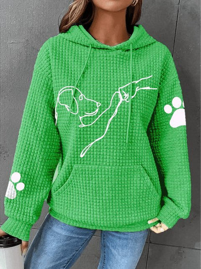 Varm damhoodie med hundmotiv – Selma