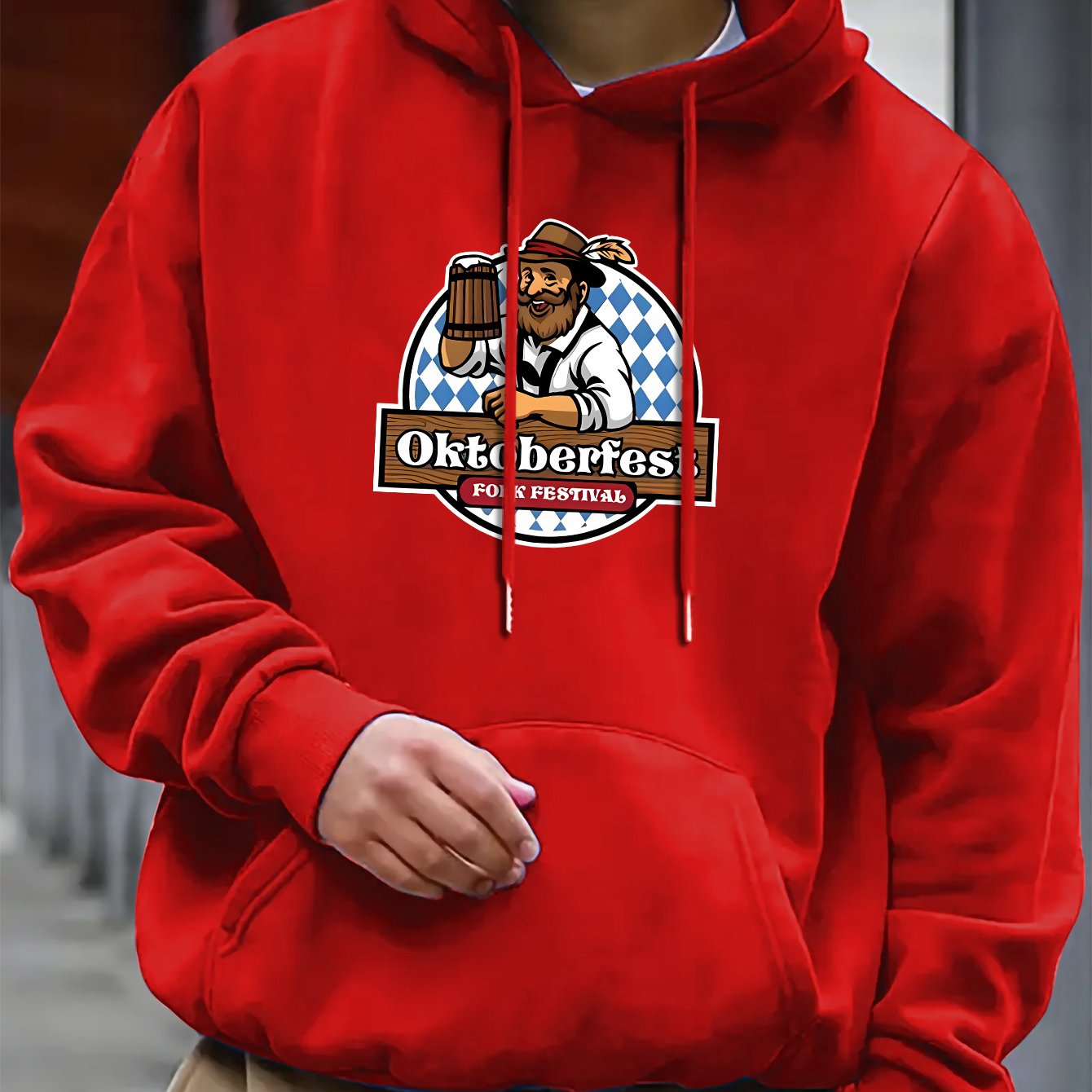 Bekväm herrhoodie – Thomas Oktoberfest 2025