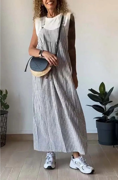 Stilfull randig casual jumpsuit med bekväm passform – Liana