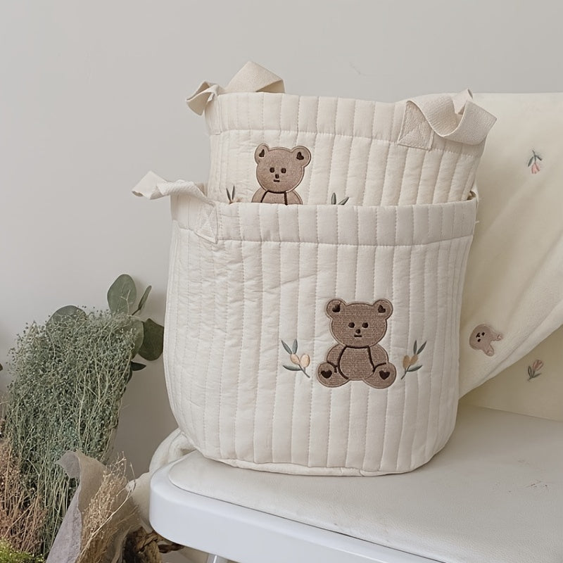 Quiltad tygförvaring för barnrummet – 1+1 gratis