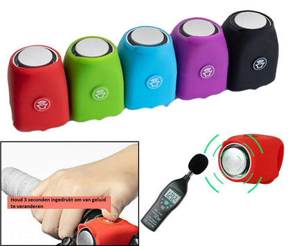 Fahrradklingel Set, bunt, kabellos, wasserdicht, laute Hupe, für sicheres Radfahren.