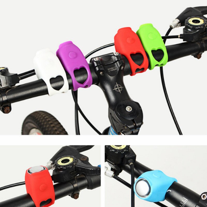Fahrradlenker mit bunten Silikon-Fahrradlichtern, LED, rot, weiß, lila, grün, blau.