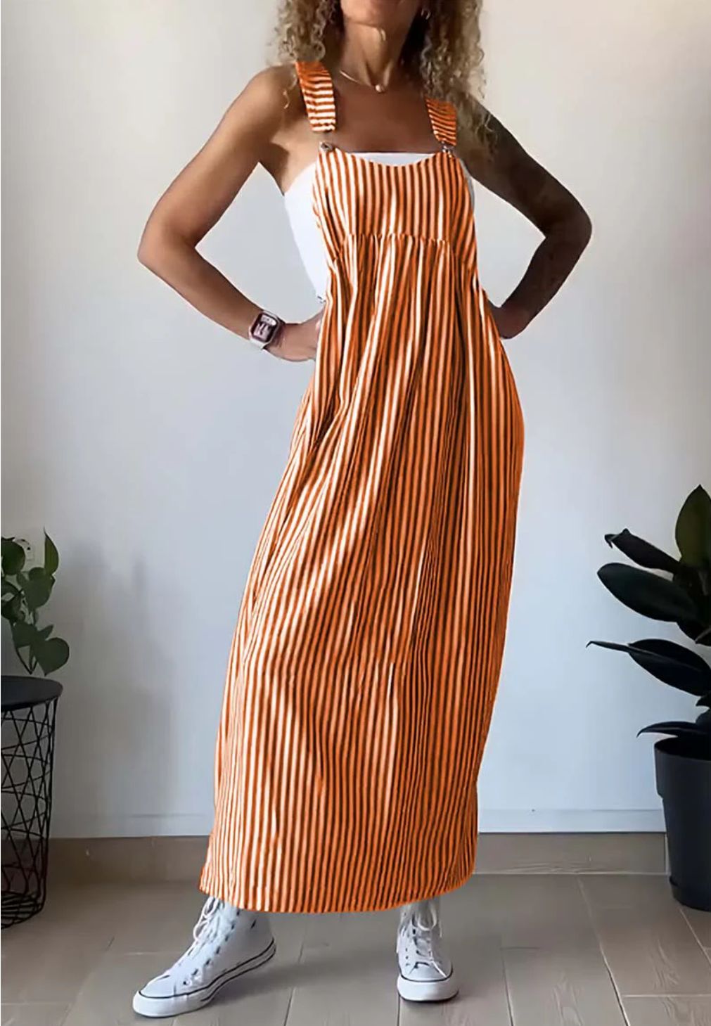 Stilfull randig casual jumpsuit med bekväm passform – Liana