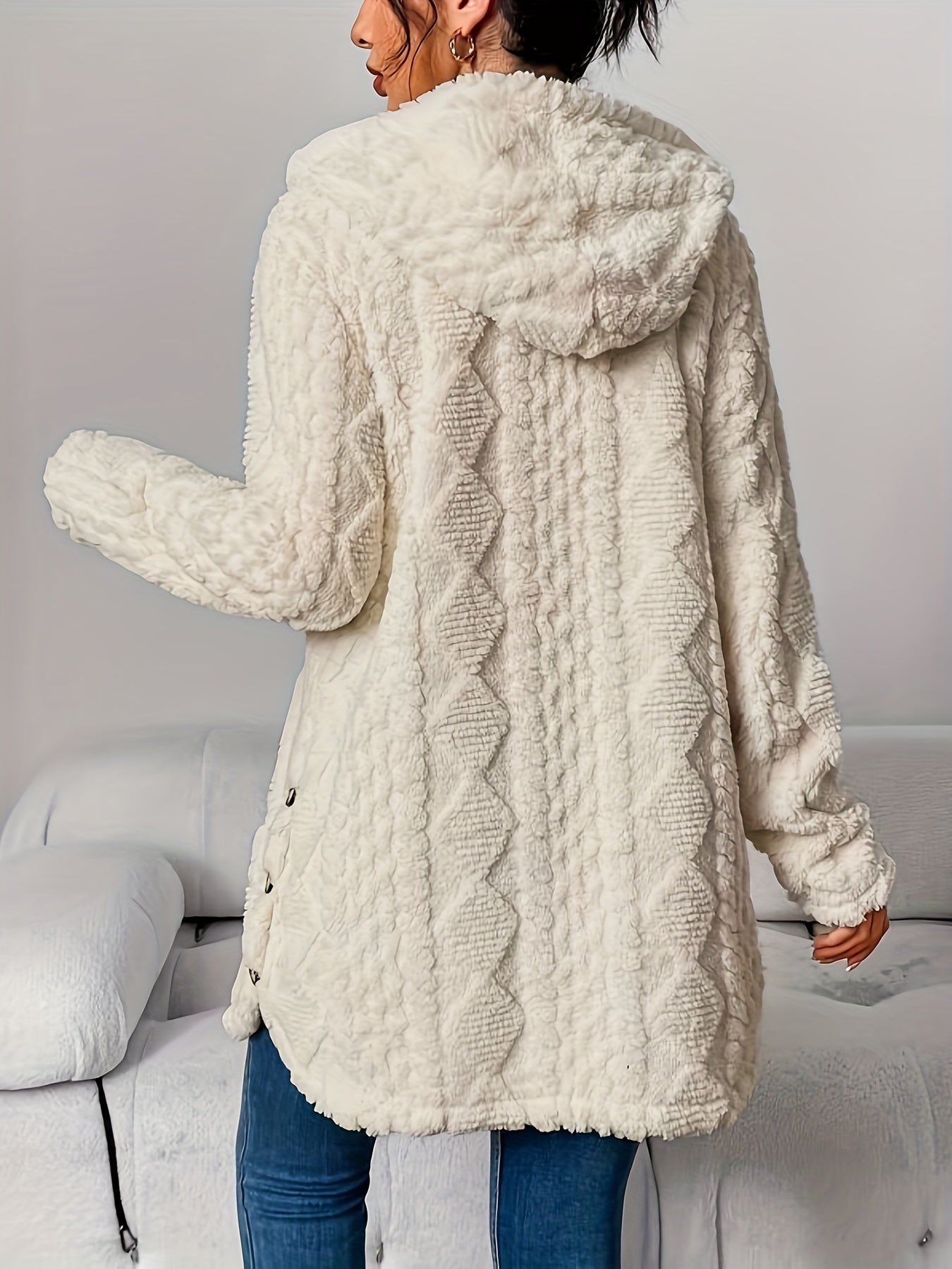 Mjuk lång damhoodie – Marit