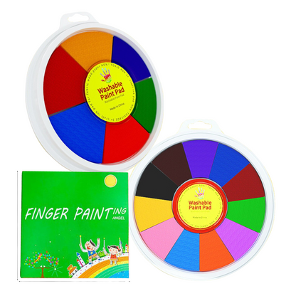 Waschbare Fingerfarben-Set, bunte Malpads, Kinderkunst, kreatives Spielzeug, 12 Farben