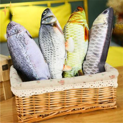 Katzenspielzeug Fische im Korb, Plüsch, realistisch, bunt, interaktiv, für Katzen.