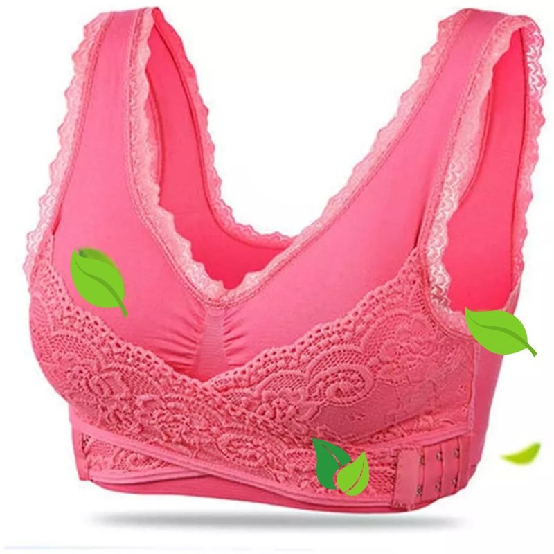 Rosa Spitzen-BH, nahtlos, bequem, Damenunterwäsche, verstellbar, umweltfreundlich