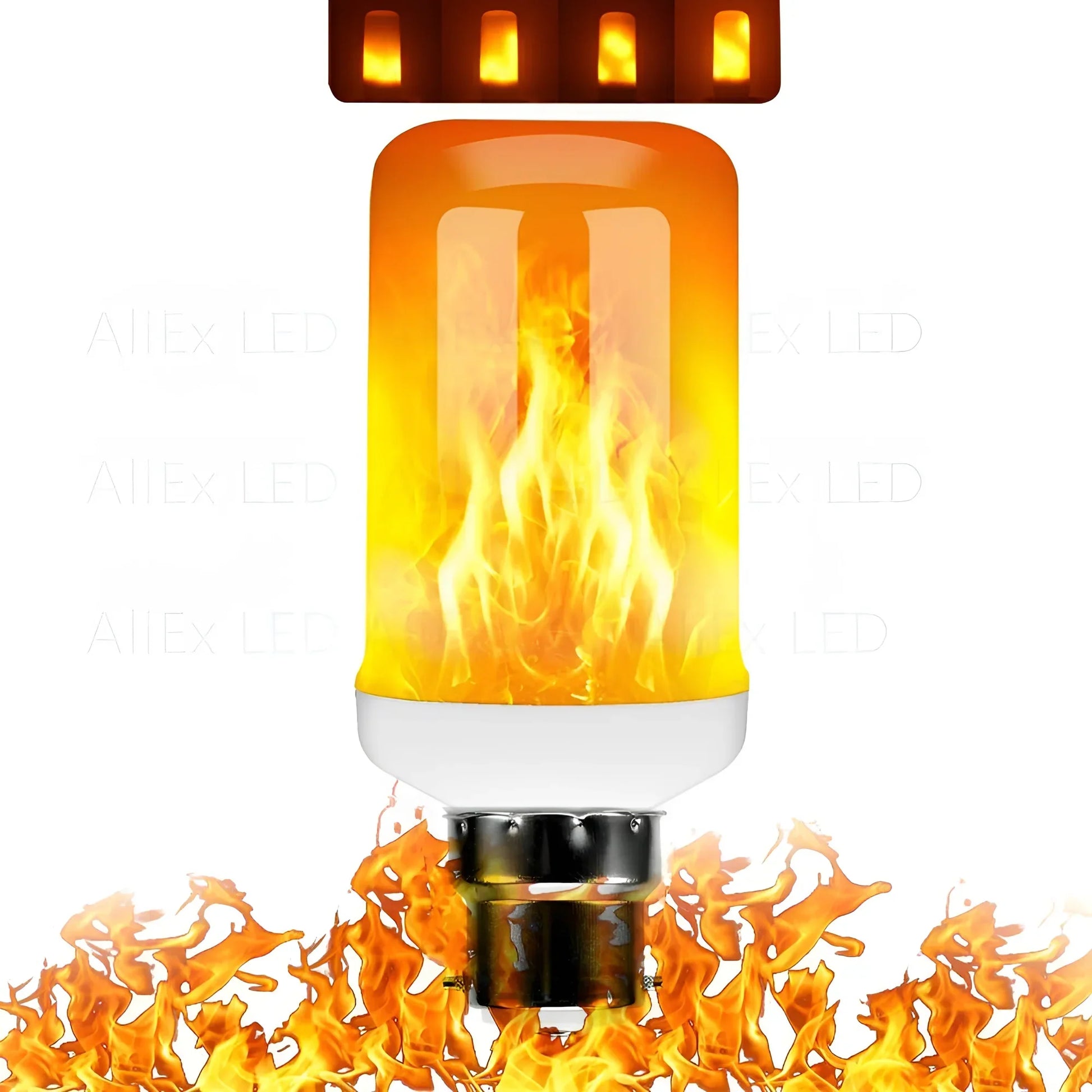 LED-Flammenlampe E27, orange, realistische Flammeneffekte, energiesparend, dekorativ.