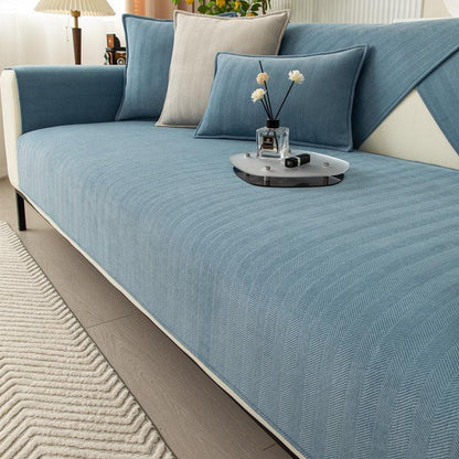 Blaue Fleecedecke rutschfest für Sofa, 70x120cm, Wohnzimmer, modern, Heimdekoration.