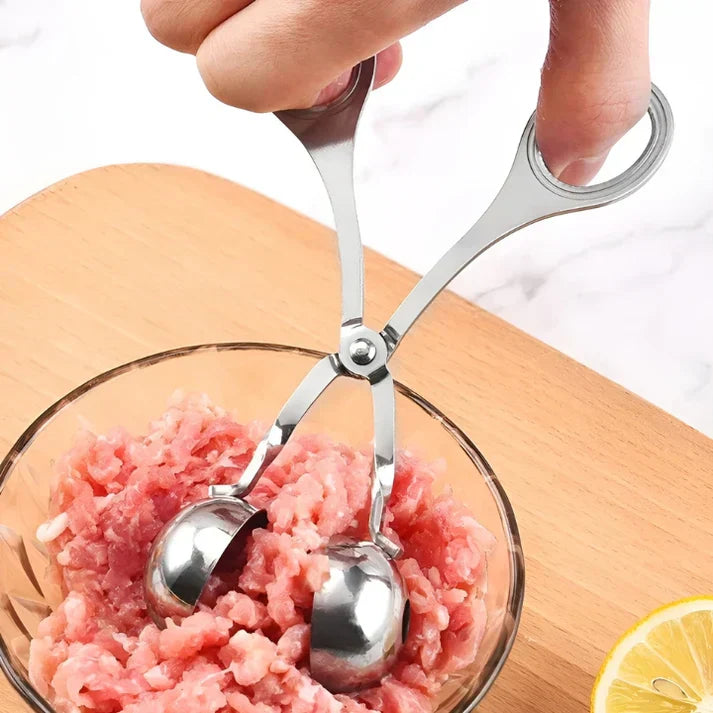 Edelstahl Fleischbällchenformer, handgehalten, für Fleischbällchen, Küche, langlebig.