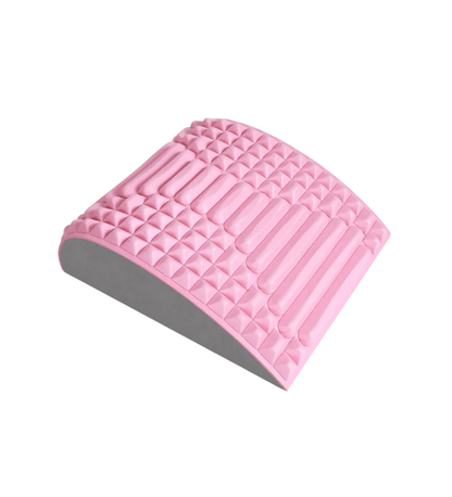 Rosa Schaumstoff-Rückenstrecker, ergonomisch, für Rückenschmerzen, Fitness, Massage.