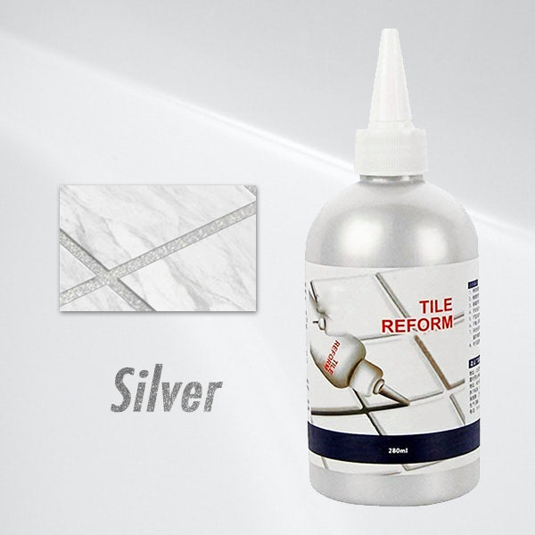 Silberne Fliesenfugenmasse Flasche 280ml, Fliesenreparatur, Fugenfüller, Heimwerkerbedarf