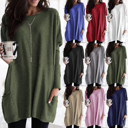 Oversized damtröja i höst med fickor – Yara
