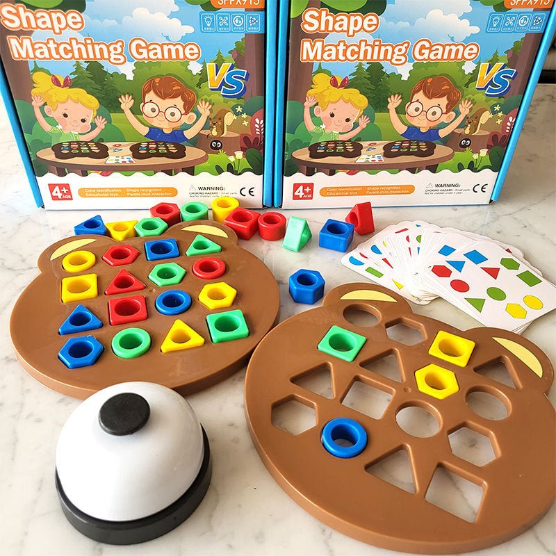 Brettspiel Formenspiel für Kinder, bunt, Lernspielzeug, geometrische Formen, ab 4 Jahren.
